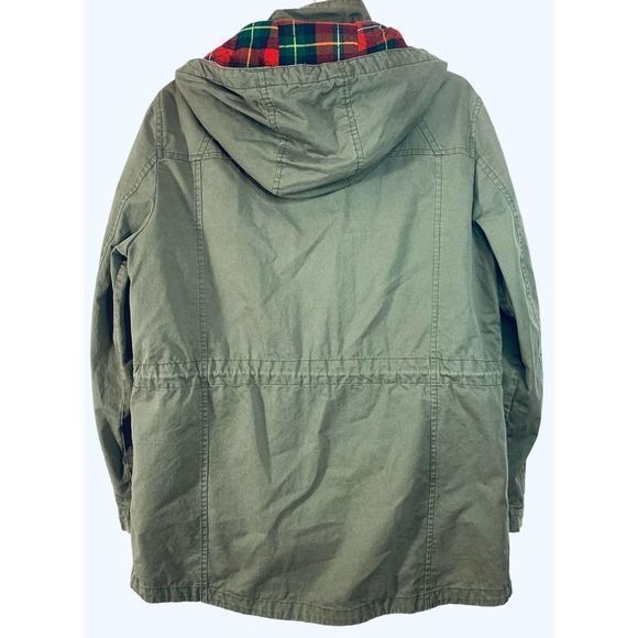 Springfield Womens Hooded Full Zip Toggle‎ Long Sleeve Utility Jacket Khaki 10 - Picture 2 of 8